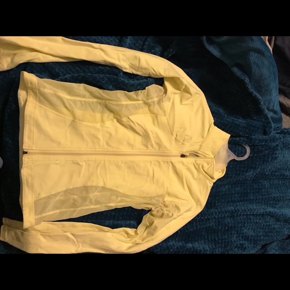 Light yellow lulu jacket size 2